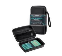 powfix Coque Rigide EVA pour Casio Graph 35+ avec Lanière, Noir | Housse Protectrice Zippée avec Poche en Filet | Étui Compact Anti-Choc & Anti-Pression pour Calculatrice Graphique