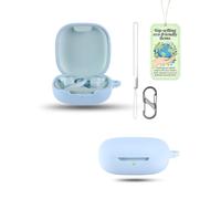 powfix Coque Silicone Bleu Ciel pour SHOKZ OpenFit Air 2, Étui Protection | Inclus Cordon & Mousqueton en 8 | Housse de Protection Souple Anti-Choc et Anti-Poussière pour Écouteurs Sans Fil