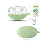 powfix Coque Silicone Matcha Vert pour Huawei FreeBuds Neo, Étui Protection | Inclus Cordon & Mousqueton en 8 | Housse de Protection Souple Anti-Choc et Anti-Poussière pour Écouteurs Sans Fil