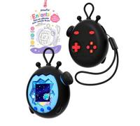 powfix Coque Silicone Noir pour Tamagotchi Paradise avec Dragonne | Coque Protectrice Anti-Choc & Anti-Rayures | Housse Lavable Ergonomique pour Console Virtuelle, Sac à Dos & Voyage