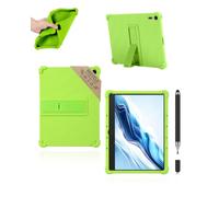 Powfix Coque Silicone pour TCL Note A1 NXTPAPER 11.5", Enfant Antichoc | Avec Stylet Tactile, Béquille Ajustable, Étui Léger Anti-Rayures, Couleur Vert