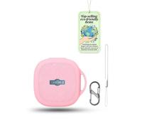 powfix Coque Silicone Rose pour SHOKZ Open Fit Air 2, Étui Protection | Inclus Cordon & Mousqueton en 8 | Housse de Protection Souple Anti-Choc et Anti-Poussière pour Écouteurs Sans Fil