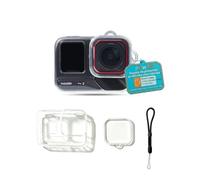 Powfix Coque TPU Antichoc pour Insta360 Ace Pro 2 + Dragonne | Protection renforcée anti-rayures, fine et légère, installation facile, idéale pour caméra sport et voyage,Transparent