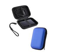 Powfix Étui de Protection pour Toshiba Canvio Partner 1 to/2 to, Coque Rigide Antichoc EVA pour Disque Dur Externe, Sacoche de Transport Voyage et Bureau, Bleu