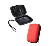 Powfix Étui de Protection pour Toshiba Canvio Partner 1 to/2 to, Coque Rigide Antichoc EVA pour Disque Dur Externe, Sacoche de Transport Voyage et Bureau, Rouge