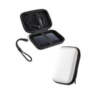 Powfix Étui de Protection pour Toshiba Canvio Partner 4 to, Coque Rigide Antichoc EVA pour Disque Dur Externe, Sacoche de Transport Voyage et Bureau, Argenté
