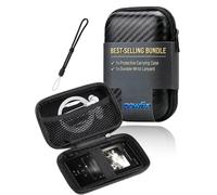 Powfix Étui EVA Antichoc Noir pour HiBy R6III + Dragonne | Housse rigide anti-rayures, légère et compacte, avec cordon, idéale pour lecteur audio, voyage et quotidien