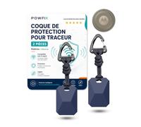 Powfix Lot de 2 Étuis Silicone pour Motorola Moto Tag 2 Smart Tag Bleu | Protection élégante silicone résistant, anti-rayures et antichoc.idéal pour colliers, sacs et bagages. Pose facile.