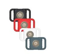 powfix Lot de 4 Support Silicone pour Motorola Moto Tag 2 Collier | Attache Collier Protectrice pour Chien & Chat | Housse Souple Anti-Perte & Anti-Choc pour Balade, Parc & Voyage