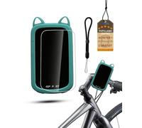 powfix Pack Protection 3-en-1 pour iGPSPORT BSC500 | Coque Silicone Antichoc + 1 Films Écran HD + Dragonne | Kit Intégral Anti-Rayures & Intempéries pour Cyclisme, VTT, Gravel & Voyage,Vert