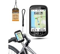powfix Pack Protection 3-en-1 pour iGPSPORT BSC500 | Coque Silicone Antichoc + 1 Films Écran HD + Dragonne | Kit Intégral Anti-Rayures & Intempéries pour Cyclisme, VTT, Gravel & Voyage,Noir