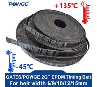 POWGE GATES GT LL-2GT E 2GT EPDM Courroie de distribution synchrone ouverte largeur 6/9/10/12/15/20 mm Température -45 ℃ à +135 ℃ Imprimante VORON