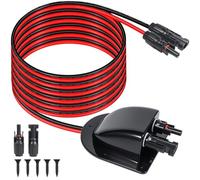 POWHAZY Presse-étoupe solaire avec câble d'extension solaire 10 AWG compatible avec MC4, boîtier d'entrée de câble de toit résistant aux intempéries pour camping-car, van, bateau, abri de jardin