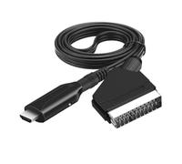 Powice Adaptateur péritel vers HDMI convertisseur péritel HDMI 1080P avec câble d'entrée péritel Port de Sortie HDMI for HDTV STB VHS DVD
