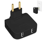Powice Adaptateur US vers EU, prise avec USB, multiprise avec USB, adaptateur prise américaine, adaptateur prise américaine, adaptateur UE avec bloc d'alimentation américain Convert pour appareils