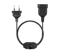 Powice LED Variateur avec Interrupteur - Fiche Plate Euro 2m pour Lampes 220-250V/100W Maximum avec Intensité Réglable