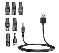 Powice Lot de 7 chargeurs de rasoir 5 V - Câble d'alimentation USB - Kit de remplacement pour tous les câbles de charge, rasoirs, tondeuses à barbe, instruments de beauté, coiffeurs électriques
