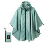 POWINSUN Poncho de pluie tendance avec capuche, manteau imperméable avec poche pour femmes, hommes, adultes, taille unique