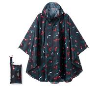 POWINSUN Poncho de pluie tendance avec capuche, manteau imperméable avec poche pour femmes, hommes, adultes, Fleurs de cerisier., taille unique