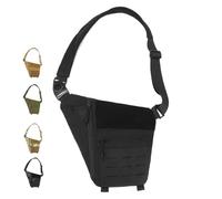 Powios Crossbody Bag, Waterproof Tactical Crossbodys Bag, for outdoor sports, with Adjustable Strap (Black)