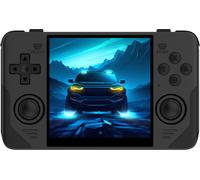 PowKiddy RGB30 Console de jeu portable, écran 4,0 pouces IPS HD | Supporte la connexion TV HD | Joueur unique + deux joueurs en ligne | Avec carte de jeu 16 Go + 64 Go, Noir