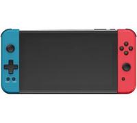 PowKiddy X70 Console de jeu portable, lecteur de musique et de vidéo à écran 7 pouces, design à double joystick, 3500 jeux intégrés, supporte la connexion filaire contrôleur de jeu,rouge+bleu
