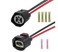 Powkos Module de relais de commande de ventilateur de refroidissement - Connecteur Pigtail - Harnais 9U2Z14S411LB - Compatible avec Ford F-150 Focus Fusion Escape Taurus Lincoln MKZ MKX Mercury Milan