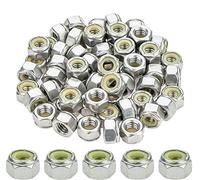 Powlankou Lot de 60 écrous hexagonaux en nylon 5/16"-18 en acier inoxydable 304