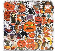 Powmag 100 pièces Stickers Halloween, Imperméables Autocollant Halloween, Gommettes Halloween Enfant pour Scrapbooking, Skateboards, Ordinateurs Portables, Vélos, Bouteilles