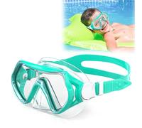 Powmag Lunettes de Natation pour Enfants, 180° View HD Masque Piscine Enfant, Lunettes de Piscine pour Enfants 3 Ans+ , Joint en Silicone et des Verres Anti-Buée et Anti-Fuite (A)