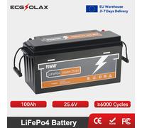 PowMr 25.6V 100Ah LiFePo4 Battery BMS ≥ 6000+ Cycle Times Rechargeable Lithium Batteries For Solar Max 4PCS Series Parallel 100AH 25.6V