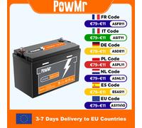 PowMr 300AH 200AH 150AH 100AH Lifepo4 batterie 12V 24V batteries batterie au Lithium solaire Rechargeable BMS Grade A 6000 + Cycle POW-100AH-12.8V
