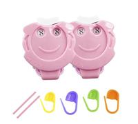 Pownert 24 PCS Compteur de Rangs Tricot : 2 Compte Rangs Tricot, 2 Fils Guide & 20 Marqueurs de Maille Crochet, Adapté aux Projets de Knitting & Crochet