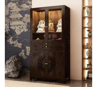POWRZZZY Table d'autel Personnelle,Niche pour Bouddha et Armoire Chinoise avec Rangement,Armoire d'autel avec Tiroir et Étagère,pour Le Culte Familial(68x37x174cm)