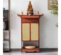 POWRZZZY Table De Méditation D'autel avec Tiroir Et Étagère,Table D'autel De Méditation en Bambou,Support pour Statue De Bouddha De Temple,Convient Aux Temples Et Aux Familles(80x40x122cm)