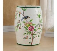 POWRZZZY Tabouret de Jardin Décoratif en Céramique,Tambour-Siège de Style Chinois,Élément de Décoration Intérieure,pour Les Salons Les Chambres et Les Cours(Pale White)