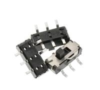 POWTAXBJGD 10 pcs MSS22D18 Miniature Slide Switch 2P2T 6Pin Handle High 2MM for Switch