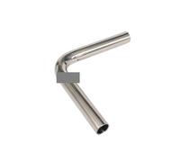 POWTAXBJGD 19 mm O/D 304 Stainless Steel Weld 90 Degree Elbow Tube Butt Pipe Fitting Straight Pipe Longueur 100 mm