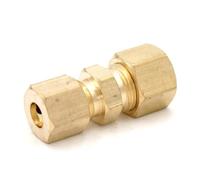 POWTAXBJGD Fit 5/16" x 1/4" Tube OD Straight Compression Union Brass Pipe Fitting Connector