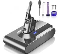 Powtree Batterie pour Dyson V8, batterie de rechange pour Dyson SV10 compatible avec aspirateur V8 Absolute Animal Fluffy Motörhead Exclusive Total Clean 215681 (2 filtres + 1 tournevis + 3 vis + 1