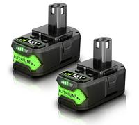 POWTREE Lot de 2 batteries de rechange 7,0 Ah 18 V pour Ryobi ONE+ Plus Li-ion P108 P102 P103 P104 P105 P107 P109 P122 PBP005 RB18L50 Outils électriques sans fil avec indicateur LED