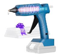 Powtree Pistolet à colle chaude sans fil pour batterie Makita 18 V (sans batterie), chauffage rapide en 90 secondes, pistolet à colle pour bricolage, artisanat et réparations rapides (avec 30 bâtons