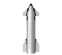 Powvan SpaceX Starship Rocket Model Set - Dragon Spacecraft Heavy Falcon 9 Booster Launcher Ornement de bureau, Cadeau collectible pour les amoureux de l'espace (1/144 Starship)