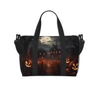 Powzjzw All Hallows' Eve Sac de voyage pour femme Sac fourre-tout pour femme pour le travail et la livraison, Noir , Taille unique