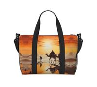 Powzjzw Lok Ling in The Evening Sun Sac de voyage pour femme Sac fourre-tout pour femme pour le travail et la livraison, Noir , Taille unique