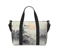 Powzjzw Sac de voyage pour femme avec inscription « Where to See The Moon », Noir , Taille unique