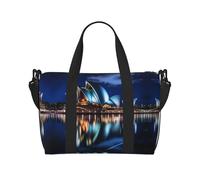 Powzjzw Sac de voyage pour femme Opéra de Sydney Sac fourre-tout pour femme pour le travail et la livraison, Noir , Taille unique