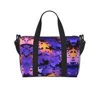Powzjzw Sac de voyage puzzle pour femme Sac fourre-tout pour femme pour le travail et la livraison, Noir , Taille unique