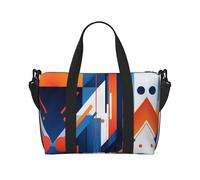 Powzjzw Vector Sac de voyage pour femme Sac fourre-tout pour femme pour le travail et la livraison, Noir , Taille unique