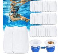 POWZOO 30 Pièce Chaussette Skimmer Piscine,Chaussettes Skimmer Reutilisable pour Panier Skimmer,Maille Ultra Fine,Nylon Élastiqu Pool Skimmer Socks pour Peuvent Emprisonner Pollen, Feuilles,Cheveux.